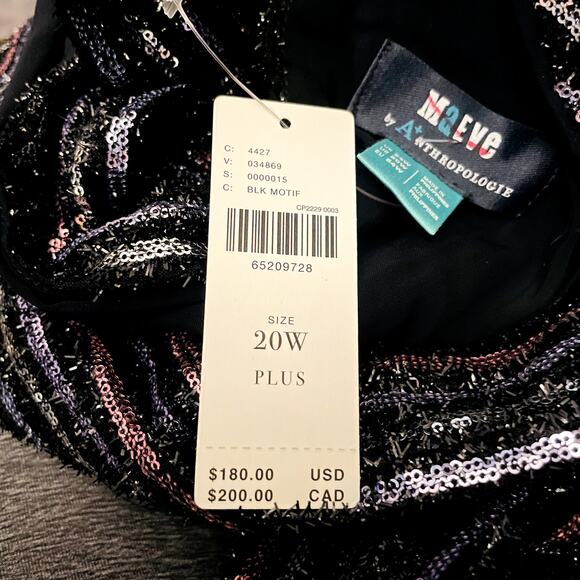 Anthropologie Maeve Disco Sequin Halter Jumpsuit Plus Size 20 NWT - Picture 8 of 9